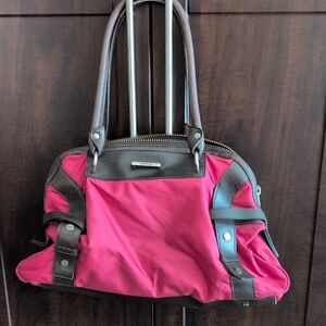 Matt & Nat Fuchsia Tote with Brown Trim